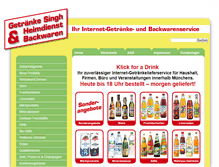Tablet Screenshot of getraenke-singh.de
